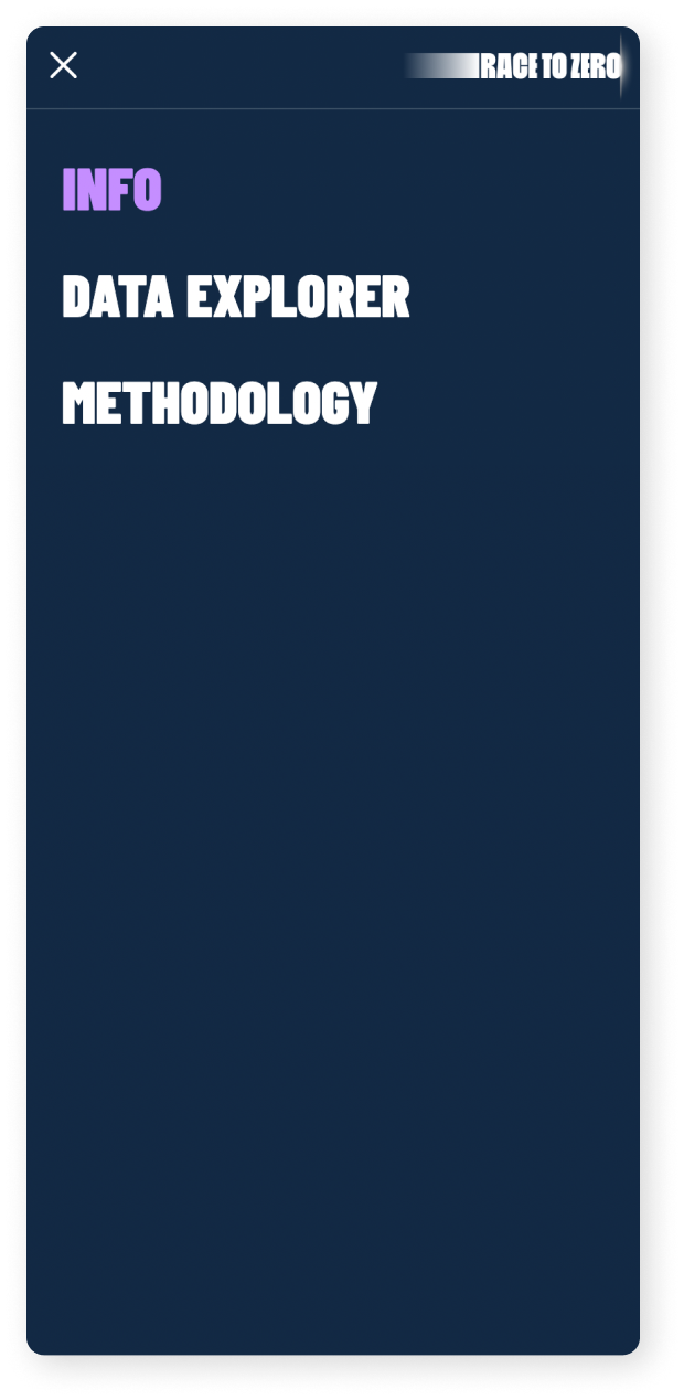 Race to Zero–Data Explorer